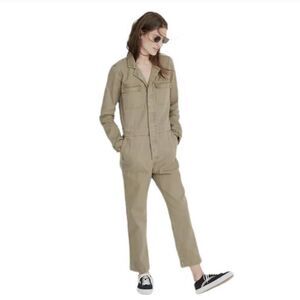 Madewell Signature Olive Coverall Jumpsuit British Surplus Green Boilersuit Sz M